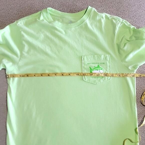 Southern Tide Lime Green Original The Skipjack Tee Shirt - Size XS - Picture 5 of 10